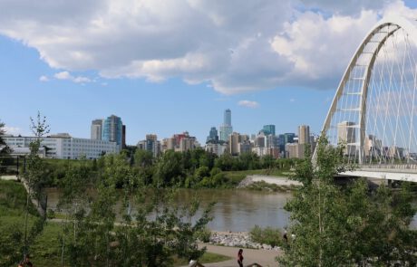 Edmonton skyline, overlooking the river