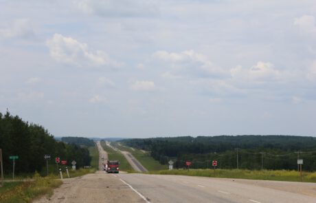 Highway out of Edmonton.